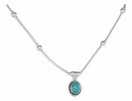 Choker Necklace Turquoise Concho Pendant Beads