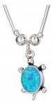 Imitation Blue Opal Turtle Choker Necklace