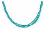 Three Strand Turquoise Heishi Beads Bead Choker Necklace