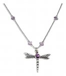 Amethyst Dragonfly Necklace