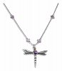 Amethyst Dragonfly Necklace