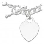 Rolo Necklace Engraveable Heart
