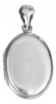 Thin Oval Two Picture Locket Pendant