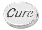 "CURE" Message Bead Spacer Bead Pendant