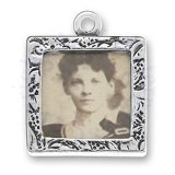 Decorative Two Sided Square Frame Charm