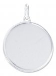 15/16" Engraveable Round Disc Tag Pendant Or Charm