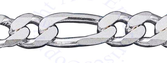 10mm Wide Figaro Chain Anklet Necklace Bracelet - Click Image to Close