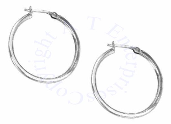 Square Hoop Earrings 35mm - Click Image to Close
