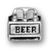 3D Six 6 Pack Of Bottled Beer Charm With Carrier