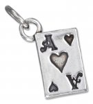 3D Good Luck Ace Of Hearts Poker Playing Card Game Charm
