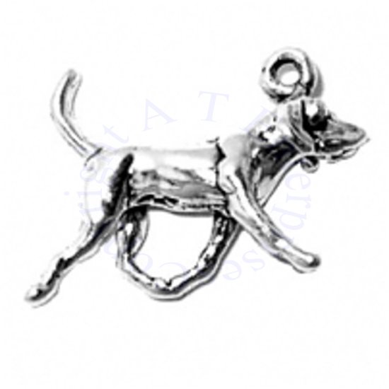 3D American Foxhound Walking Dog Charm - Click Image to Close