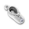3D April Birthstone Baby Shoe Charm