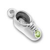 3D August Birthstone Baby's First Shoe Charm