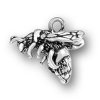 3D Bumble Bee Charm With Open Wings