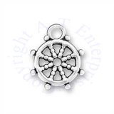 Small Captains Boat Ship Steering Wheel Charm