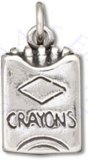 3D Box Of Open Crayons Charm