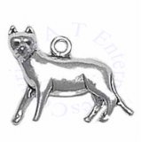 3D Cat Facing Forward With Tail Down Charm