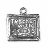 3D TEACHER WITH CLASS Black Chalk Board Charm