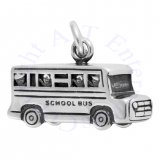 3D Children In School Bus Charm