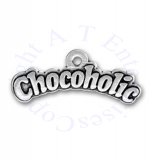 Chocoholic Word Message Charm