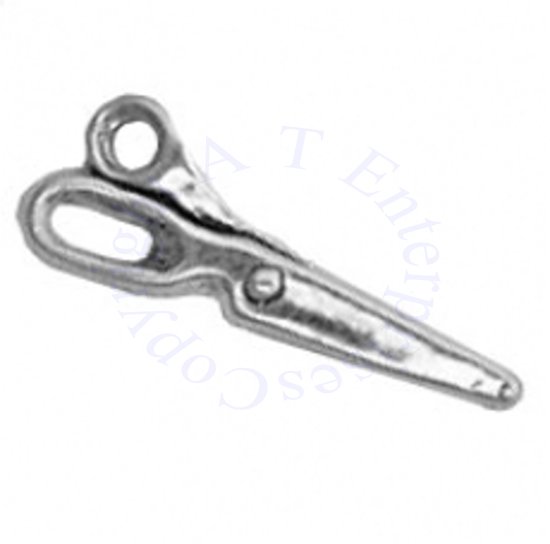 3D Closed Scissors Charm - Click Image to Close