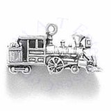 3D Oil Or Coal Fired 4-2-4 Steam Engine Locomotive Tender Train Charm