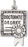 3D Doctorate Degree Certificate Charm