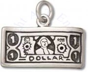 3D 2-Sided One Dollar Bill Charm