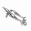 3D Dolphin And Calf Swimming Charm