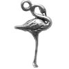 3D Flamingo Standing With Curved Neck Charm