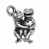 3D Cute Frog Couple Holding A Heart Charm
