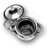 3D Moveable Lid Gumbo Soup Stew Pot Chefs Cooking Charm