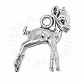 3D Happy Small Young Fawn Deer Standing With Arched Back Charm