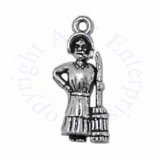 3D Hillbilly Woman Smoking A Pipe With Butter Churn Charm