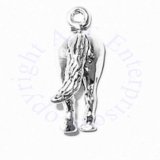 3D Horses Backside Buttocks Rump Charm With Flowing Tail