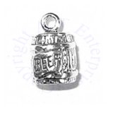 3D Round Ice Cold Keg Barrel Of Beer Charm