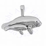 Partial 3D Manatee And Baby Manatee Pendant