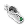 3D May Birthstone Baby Shoe Charm