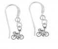 3D Mini Bicycle Dangle French Wire Earrings
