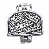 3D Moveable Suitcase Luggage With World Destinations Charm