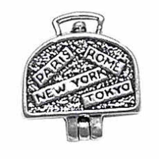 3D Moveable Suitcase Luggage With World Destinations Charm - Click Image to Close