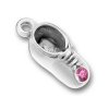 3D October Birthstone Baby Shoe Charm