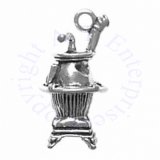 3D Old Time Cast Iron Wood Burning Stove Charm