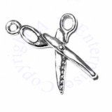 3D Opened Pinking Shears Charm