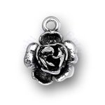 3D Open Rose Flower Charm