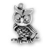 3D Hoot Owl Charm Sitting On A Branch