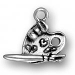 3D Artist's Brush And Palette Charm