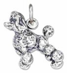 3D French Poodle Dog Breed Charm