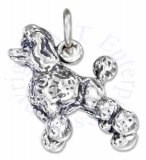 3D French Poodle Dog Breed Charm