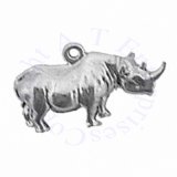 3D Adult Rhinoceros Charm
